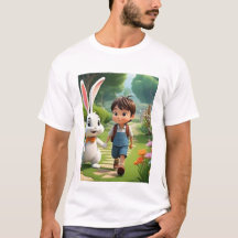 Titel Süßes Cartoon-Charakter-T-Shirt Lustiges Gr
