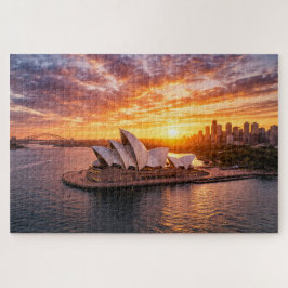 Titel Sydney Opera House Sonnenuntergang Luftfotog Puzzle