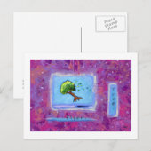 Titel: Tiny Art #597 - Baum. Flyer. KUNST Postkarte (Vorne/Hinten)
