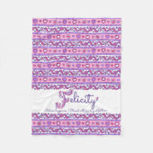 Titel und Blume Buchstaben F Felicity Fleecedecke (Vorderseite)