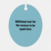 Titel und Bowling Ball für den Text Ornament Aus Metall (Rückseite)