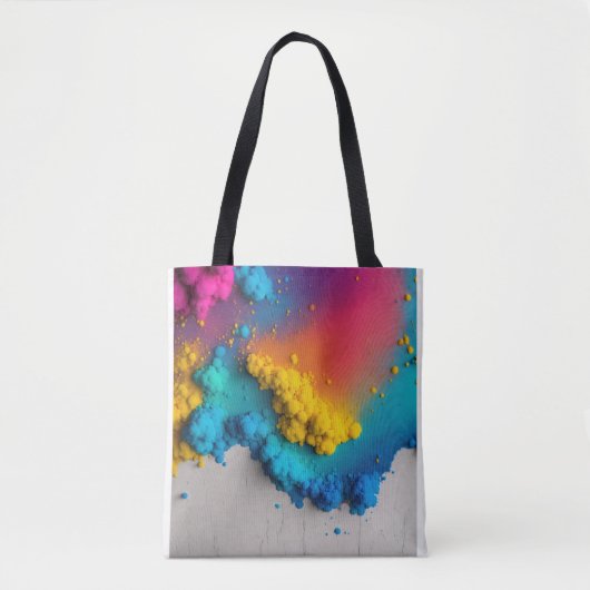 Titel: "Vibranend Gradient Splash on White Concret Tasche (Vorderseite)