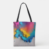 Titel: "Vibranend Gradient Splash on White Concret Tasche (Rückseite)