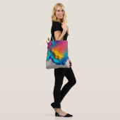 Titel: "Vibranend Gradient Splash on White Concret Tasche (Am Model)