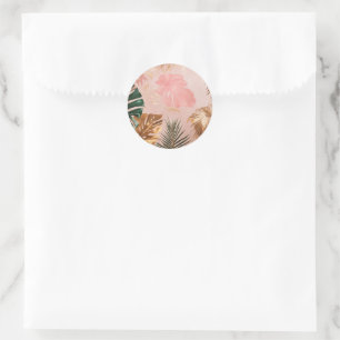 Titel: Vintage Sticker für tropische Eleganz