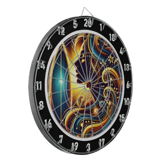 Titel: Wave Rider's Golden Escape Dartscheibe (Vorderseite Links)