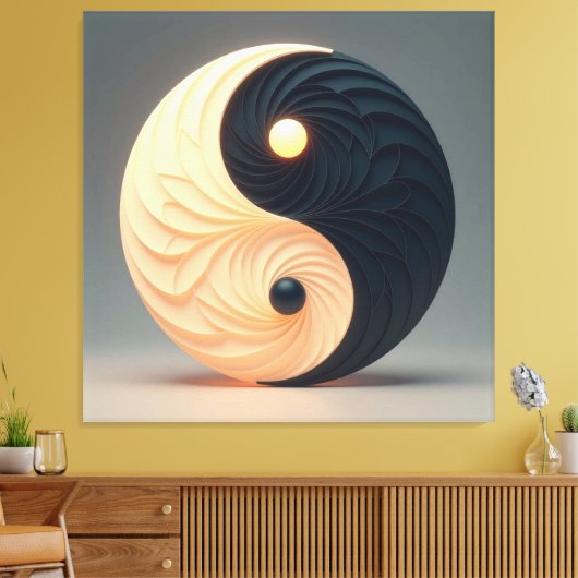 *Titel:* „Yin & Yang – Harmonie der Gegensätze“ Leinwanddruck (Insitu (Wohnzimmer))