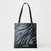 Titel: Zebra Skin Collection Personalisiert Tote B Tasche (Vorderseite)