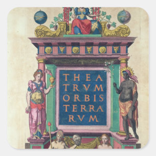 Titelblatt, 3. Ausgabe 'Theatrun Orbis Quadratischer Aufkleber