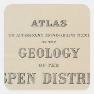 Titelblatt-Atlas zur Geologie Quadratischer Aufkleber