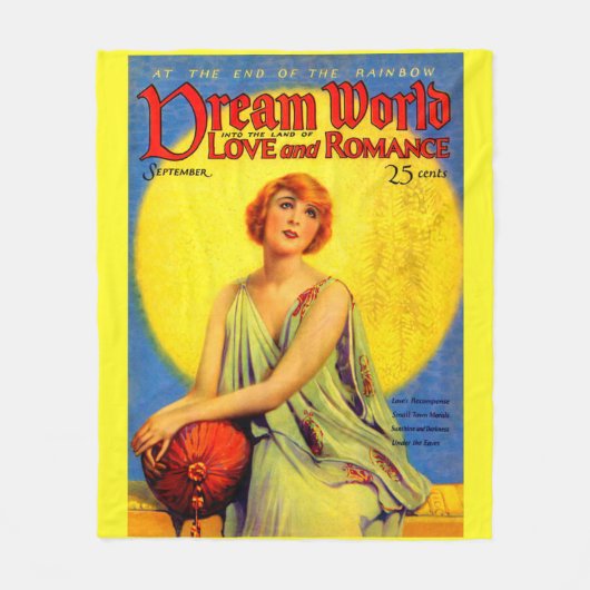 Titelblatt der Dream World-Zeitschrift der 1920er  Fleecedecke (Vorderseite)