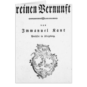 Titelblatt 'der Kritik von reinem