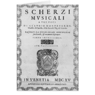 Titelblatt der 'Scherzi Musicali
