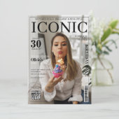 Titelblatt der Zeitschrift qr Party 30. Geburtstag Einladung (Stehend Vorderseite)