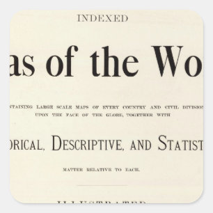 Titelblatt des indexierten Atlasses Quadratischer Aufkleber