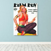 Titelblatt des Magazins Film Spaß 11 Leinwanddruck (Insitu (Holzboden))