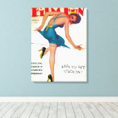 Titelblatt des Magazins Film Spaß 9 Leinwanddruck (Insitu (Holzboden))