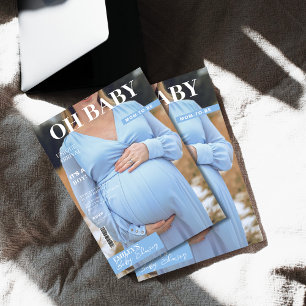 Titelblatt des Magazins Foto Boy Baby Dusche Einladung