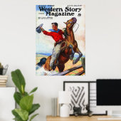 Titelblatt des Western Story Magazins 1924 Poster (Heimbüro)