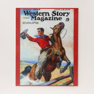 Titelblatt des Western Story Magazins 1924 Puzzle