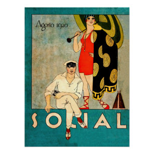 Titelblatt einer Gesellschaftszeitschrift Poster