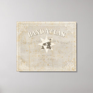 Titelblatt-Handatlas der Teile Erde Leinwanddruck