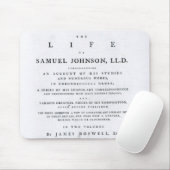 Titelblatt, 'vom Leben von Samuel Johnson Mousepad (Mit Mouse)