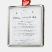 Titelblatt, 'vom Leben von Samuel Johnson Silbernes Ornament (Links)