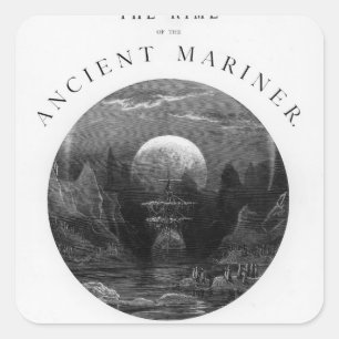 Titelblatt 'vom Raureif des alten Mariner Quadratischer Aufkleber