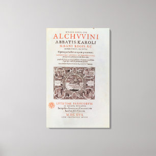 Titelblatt von 'Abbatis Karoli Magni Regis Leinwanddruck