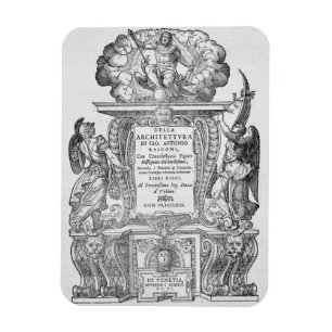 Titelblatt von "Della Architettura", Magnet