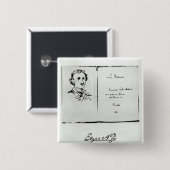 Titelblatt von "Les Poemes" durch Edgar Allan Poe Button (Vorne & Hinten)