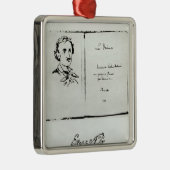 Titelblatt von "Les Poemes" durch Edgar Allan Poe Silbernes Ornament (Rechts)