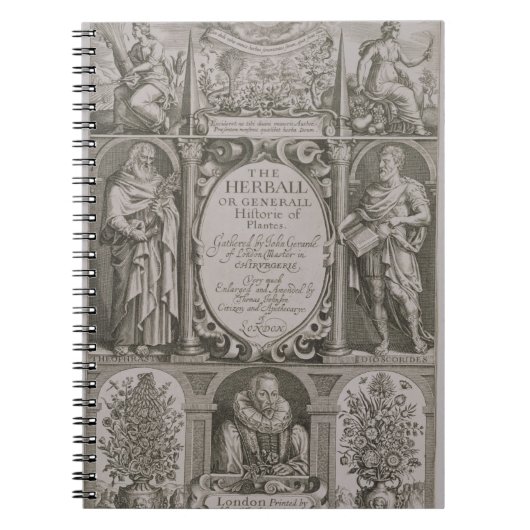 Titelblatt zur zweiten Ausgabe 'des Herball Notizblock (Vorderseite)