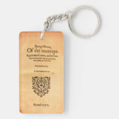 Titelblattshakespeare-Schlüsselanhänger Thomas Schlüsselanhänger (Rückseite)