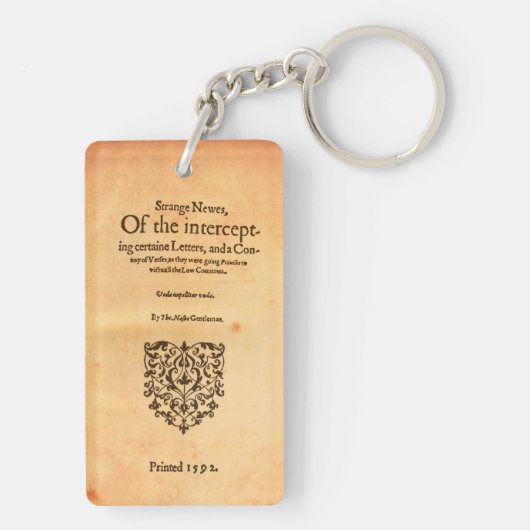 Titelblattshakespeare-Schlüsselanhänger Thomas Schlüsselanhänger (Rückseite)