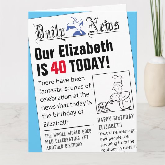 Titelformat der Zeitung Karte (Vorderseite)