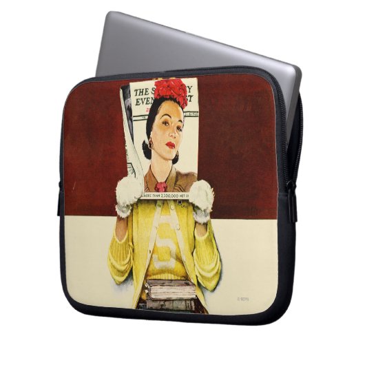 Titelmädchen Laptopschutzhülle (Vorderseite Links)