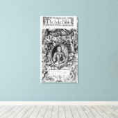 Titelseite der Bischofsbibel, Pub. 1568 Leinwanddruck (Insitu (Holzboden))