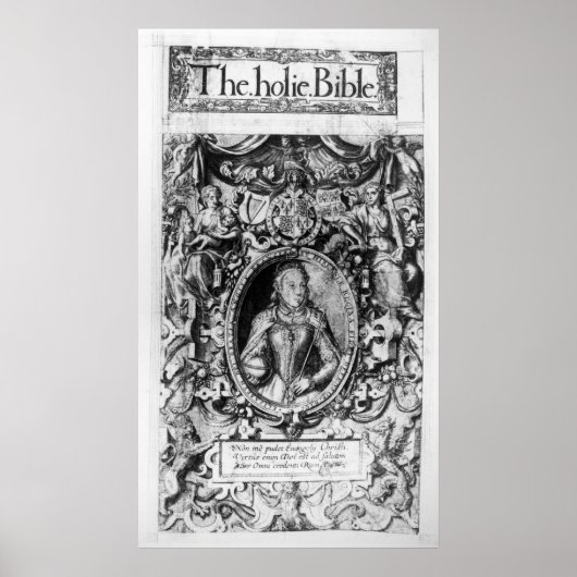 Titelseite der Bischofsbibel, Pub. 1568 Poster (Vorne)