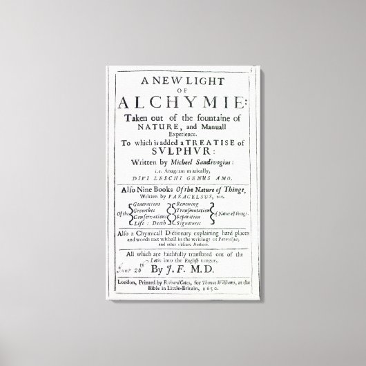 Titelseite der englischen Ausgabe Leinwanddruck (Vorderseite)