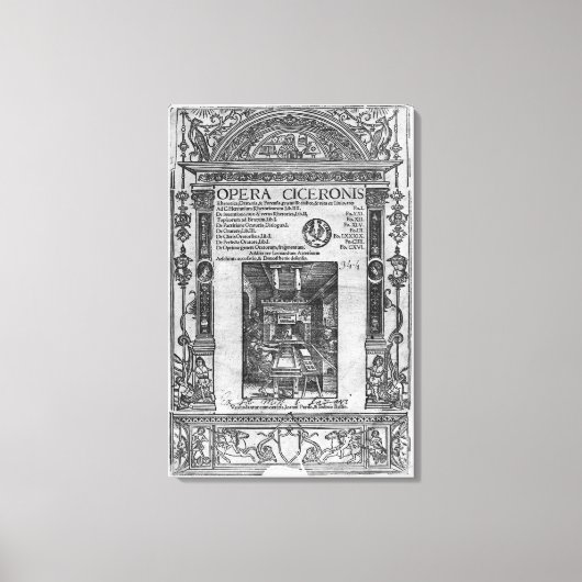 Titelseite der Oper Ciceronis, veröffentlicht 1520 Leinwanddruck (Vorderseite)