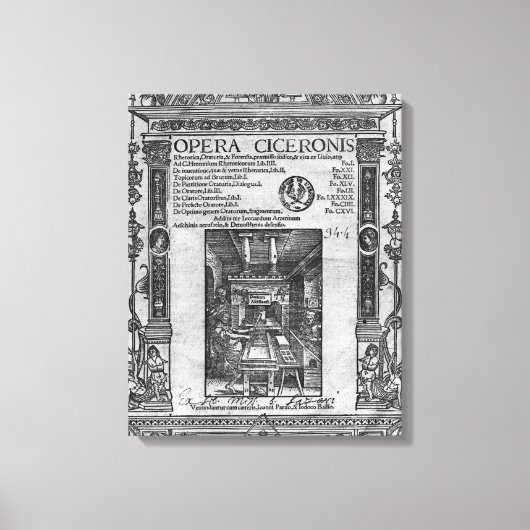 Titelseite der Oper Ciceronis, veröffentlicht 1520 Leinwanddruck (Vorderseite)