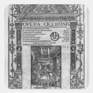 Titelseite der Oper Ciceronis, veröffentlicht 1520 Quadratischer Aufkleber