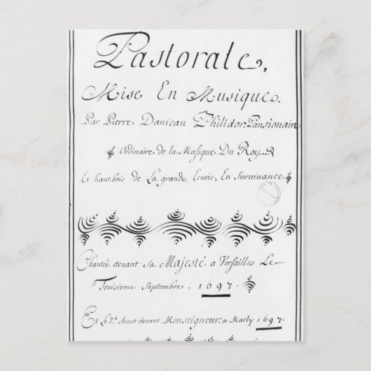 Titelseite der "Pastorale" Postkarte (Vorderseite)