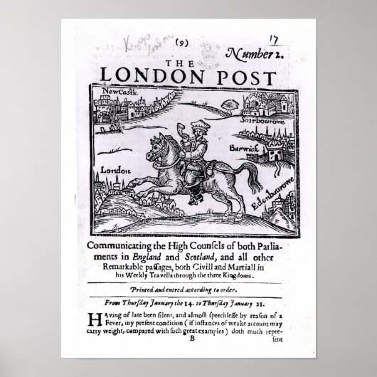 Titelseite der "The London News" Poster (Vorne)
