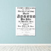 Titelseite des Abendmusik, 1705 Leinwanddruck (Insitu (Holzboden))