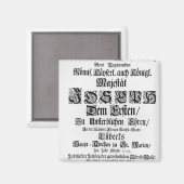 Titelseite des Abendmusik, 1705 Magnet (Vorderseite/Rückseite)