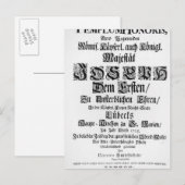 Titelseite des Abendmusik, 1705 Postkarte (Vorne/Hinten)