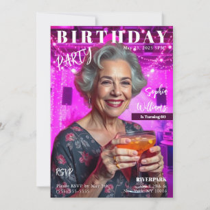 Titelseite des Birthday Magazine Einladung